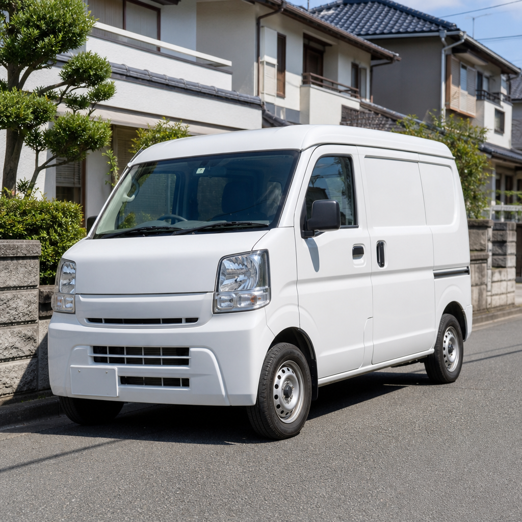 住宅街のサービスカー